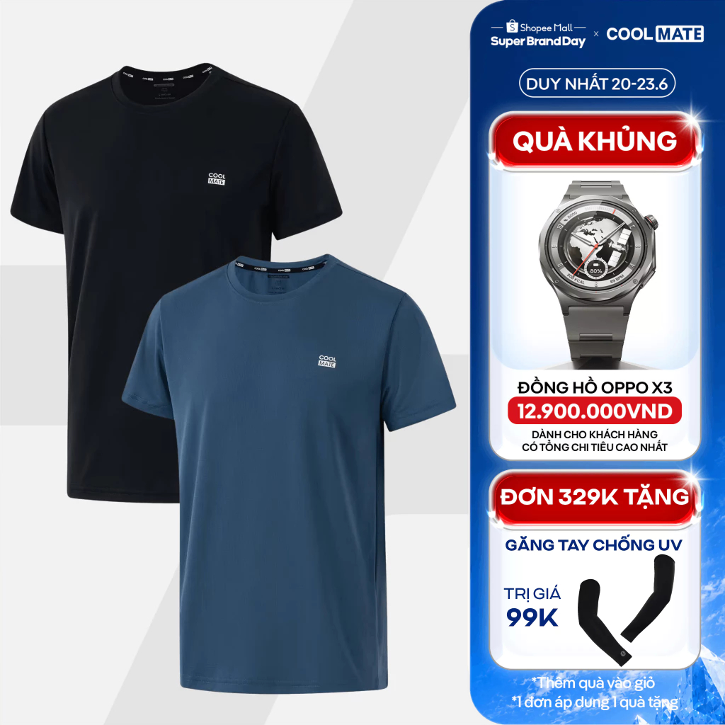 [TẶNG QUÀ ĐƠN 329K]Combo 2 Áo Thun thể thao nam ProMax S1 thấm hút tốt, thoáng khí, nhanh khô Coolmate