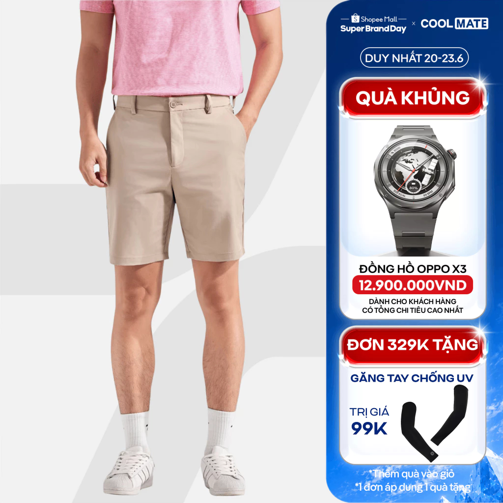 [TẶNG QUÀ ĐƠN 329K]Quần Shorts Nam Kaki Excool co giãn Coolmate