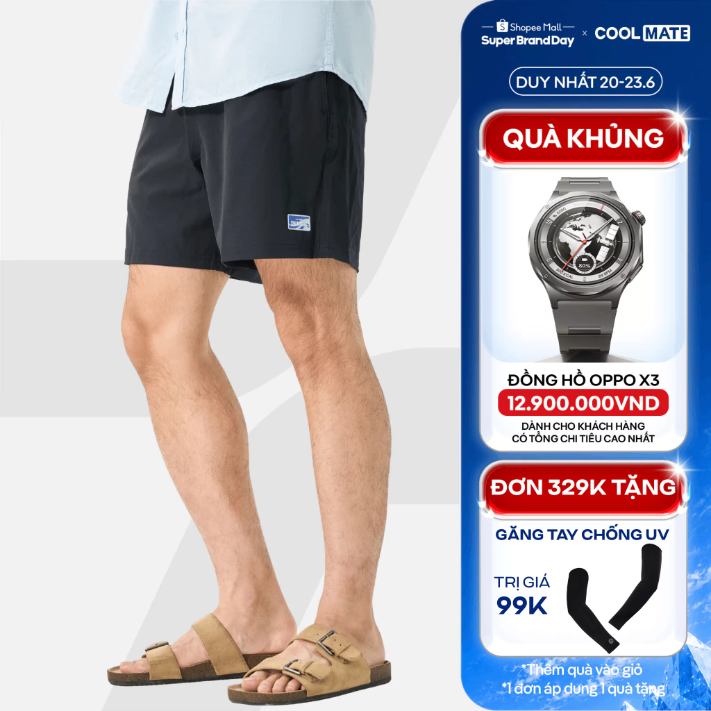 [TẶNG QUÀ ĐƠN 329K]Quần short nam Travel shorts 7inch mềm mại, thoáng khí, quần đùi dạo phố, du lịch đi biển Coolmate