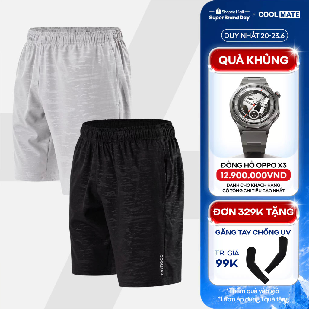 [TẶNG QUÀ ĐƠN 329K]Combo 2 quần short thể thao nam Ultra pro thoáng khí Coolmate
