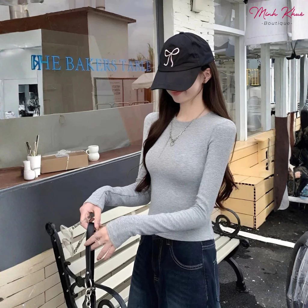 [Mở Bán] Áo Thun Tay Dài Cổ Tròn Dáng Dài Basic Thun Borip Lụa DD116 Ôm Body, Mềm Mịn, Co Giãn Minh Khuê Boutique