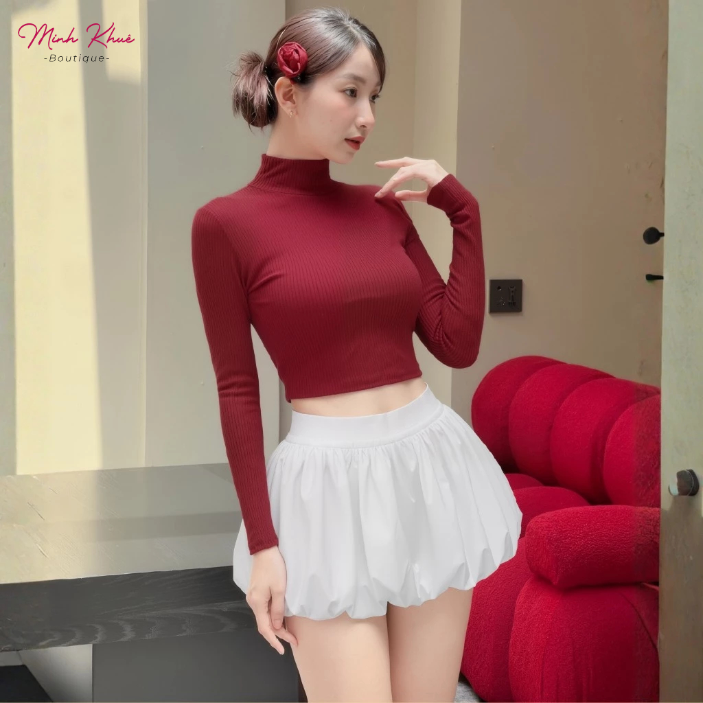 [Mở Bán] Chân Váy Bí Phồng Thun Kate Có Lót Trong Lưng Thun CV01 Form Xinh Trendy Phong Cách Hàn Quốc Minh Khuê Boutique