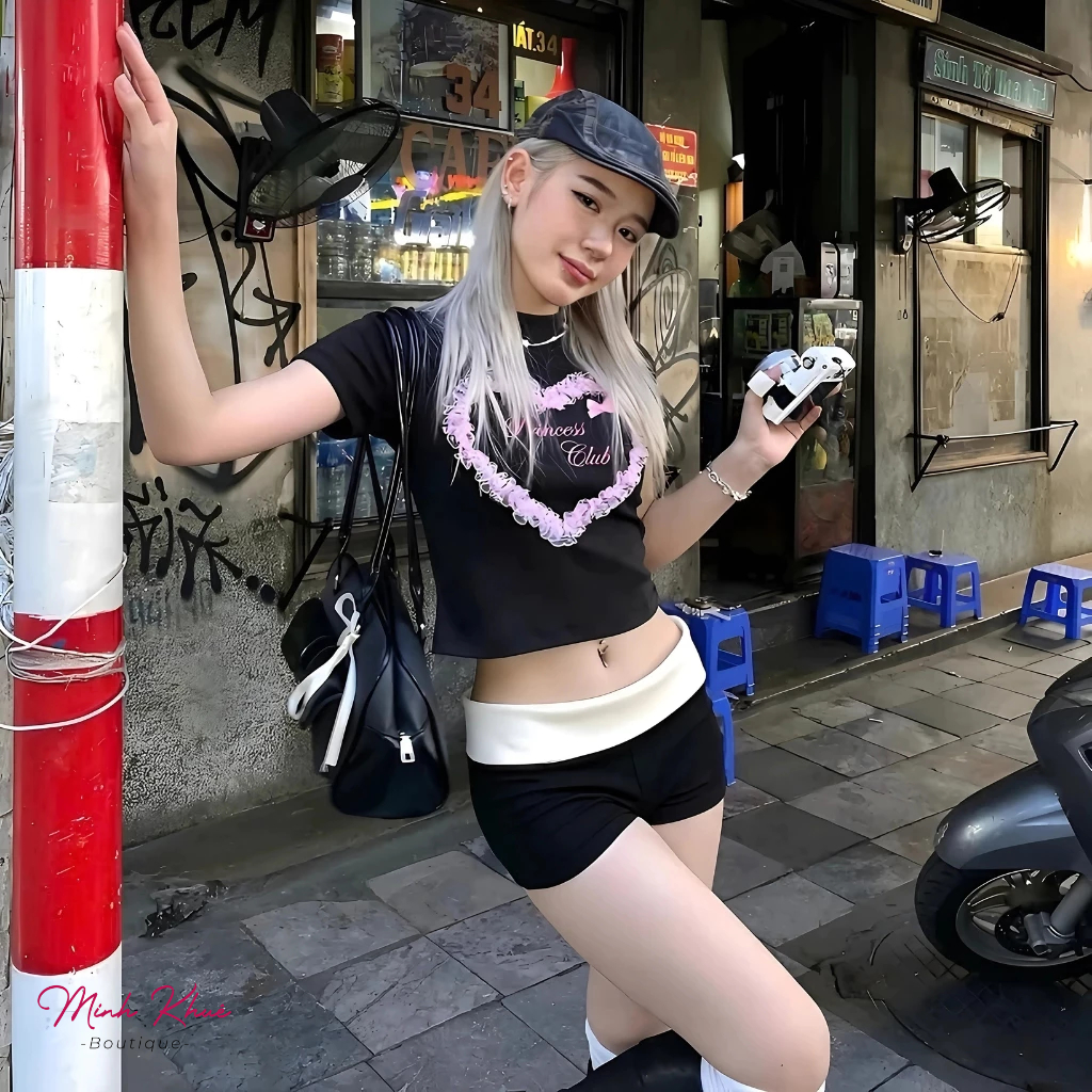 Quần Short Cạp Trễ Gập Eo Nữ Thun Gân QU04 Quần Lật Lưng Ôm Form Trendy Cá Tính Minh Khuê Boutique