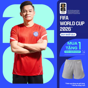 Áo thun thể thao nam phối tay Exdry Performance World Cup, Áo đa năng đá bóng