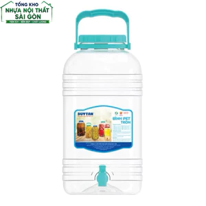 Bình đựng nước có vòi bình PET nhựa tròn trong suốt DUY TÂN Đựng Nước Uống, bình ngâm rượu,chịu nhiệt tốt,giao nhanh