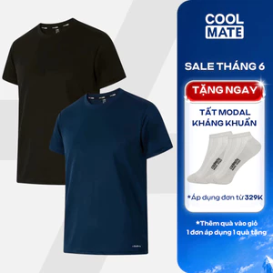 Combo 2 Áo thun nam thể thao tập Gym, Tennis, Pickleball Coolmate Basics thoải mái, thấm hút tốt