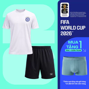 Set đồ thể thao bóng đá World Cup Áo thun cổ tròn Jacquard và Quần short Exdry Peformance COOLMATE