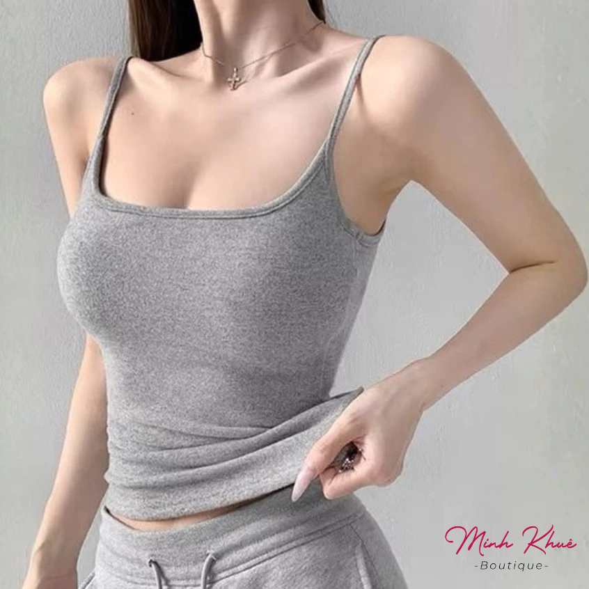 [Mở Bán] Áo Thun Nữ Hai Dây Mảnh Thun Borip Lụa Dáng Dài DD18 2d Ôm Body, Mềm Mát, Co Giãn Basic Minh Khuê Boutique