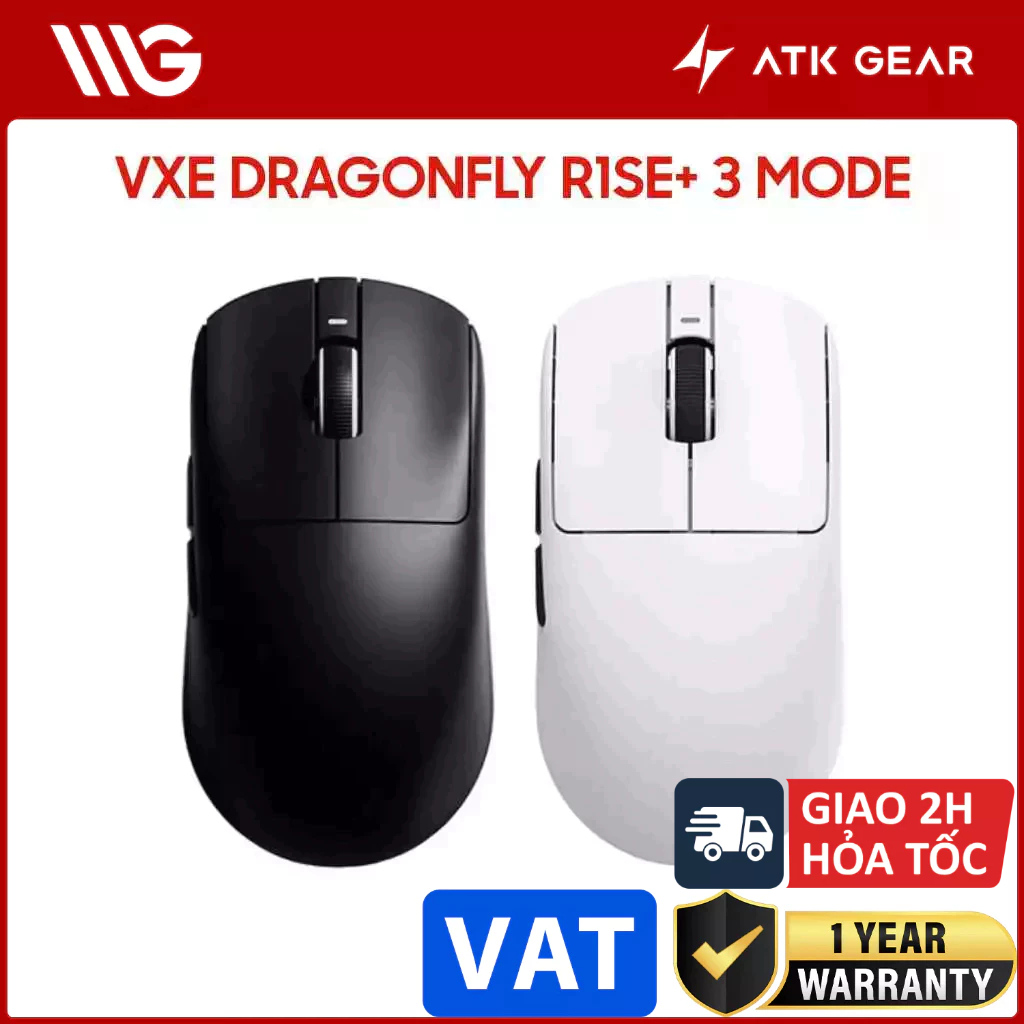 Chuột không dây ATK VXE Dragonfly R1 SE+ Tri-mode Wireless | BigBuy360 - bigbuy360.vn