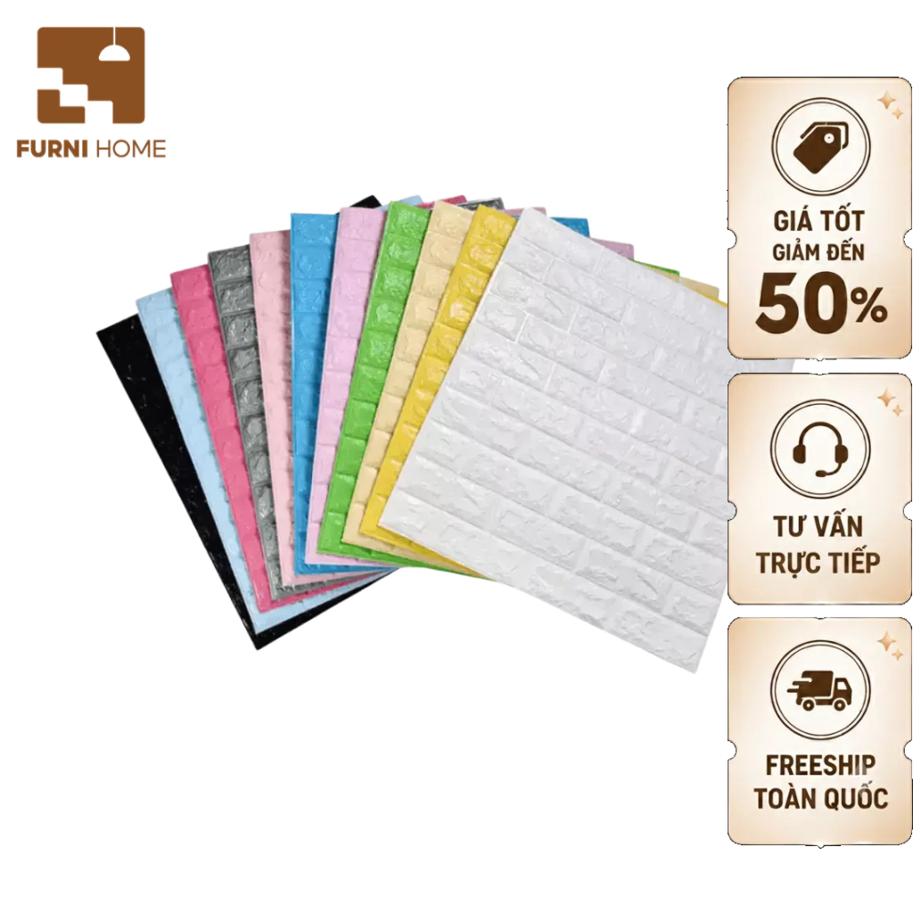[FURNI HOME] COMBO 10 TẤM XỐP DÁN TƯỜNG - GIÁ RẺ