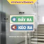 Decal Kéo Ra/Đẩy Ra, Pull/Push Thông Dụng, Dùng Dán Kính, Decor Kính Cửa Hàng, Công Ty
