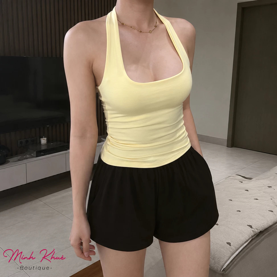 [Mở Bán] Áo Thun Nữ Yếm Trơn Dáng Dài Thun Borip Lụa DD05 Mềm Mịn, Co Giãn, Ôm Body Minh Khuê Boutique
