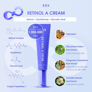 Combo Cấp Ẩm & Tái Tạo Các Vết Thâm Mụn Nám SRX – Gel Recovery Booster & Kem Retinol A Cream