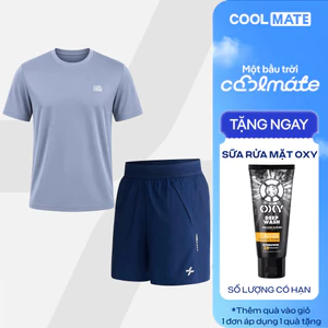 Set thể thao nam tập gym, chạy bộ Áo Thun Essential Quần Short Swift Run thoáng khí, thấm hút Coolmate