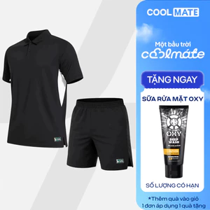 Set thể thao nam Pickleball Áo Polo Baseline +Quần Smash Shot thoáng khí thấm hút tốt Coolmate