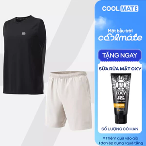 Set tập thể thao Áo Sleeveless Active Essentials + Quần Shorts 7 inch đa năng Coolmate