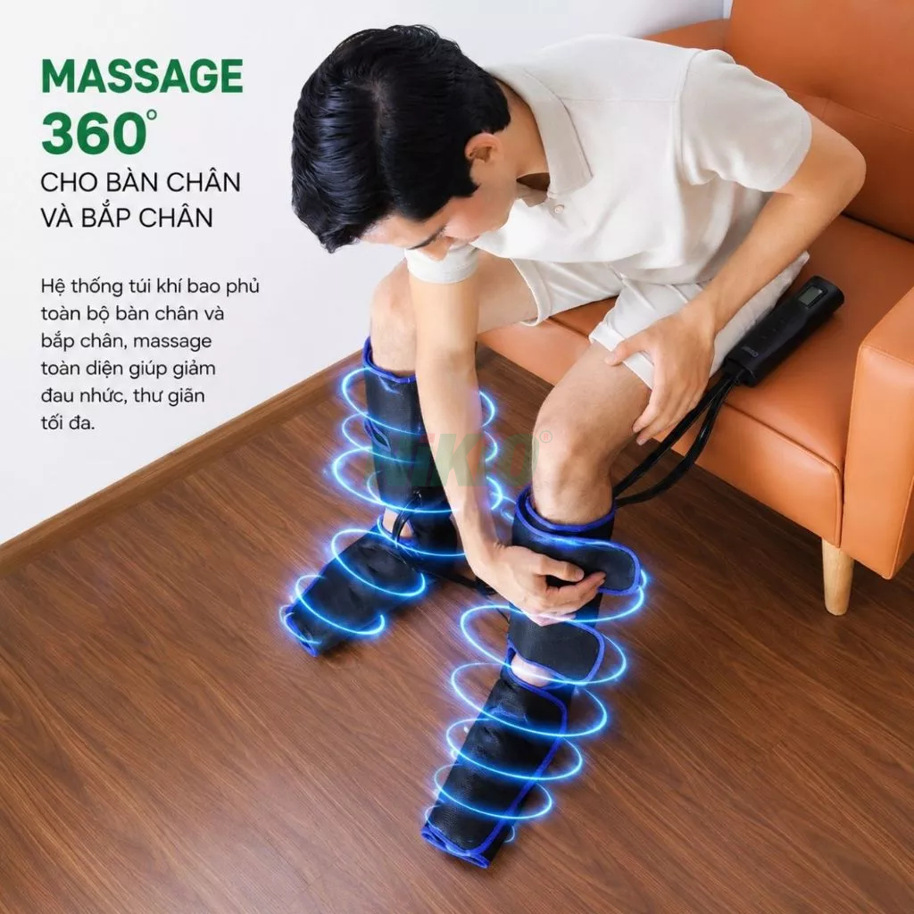Máy Massage Chân Nén Ép Tĩnh Mạch 2in1 Nhật Bản Nikio NK-285 - Hỗ trợ điều trị suy giãn tĩnh mạch