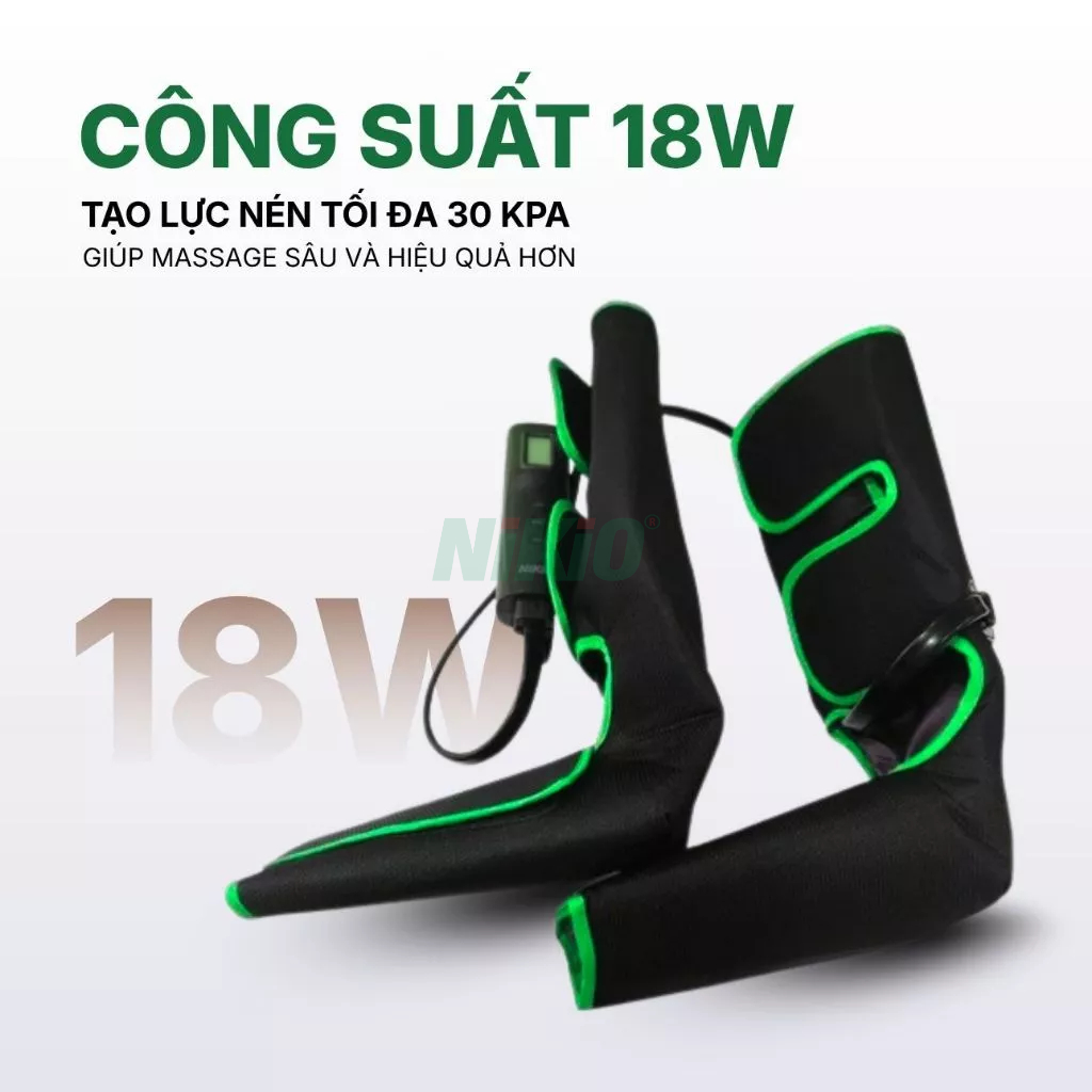 Máy Massage Chân Nén Ép Tĩnh Mạch 2in1 Nhật Bản Nikio NK-285 - Hỗ trợ điều trị suy giãn tĩnh mạch