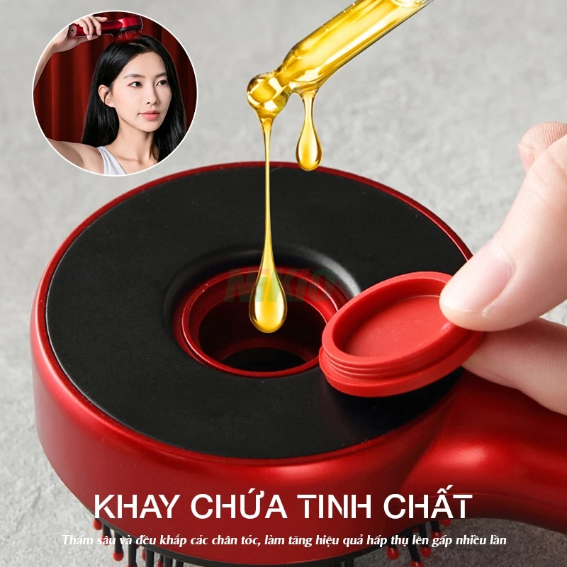 Lược Điện Massage Da Đầu Nikio NK-112 - Ánh Sáng Hồng Ngoại, Thư Giãn Hiệu Quả, Ngăn Rụng Tóc