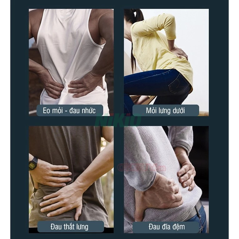 Máy massage thắt lưng cột sống Nikio NK-158 - Công nghệ 5in1, Pin sạc
