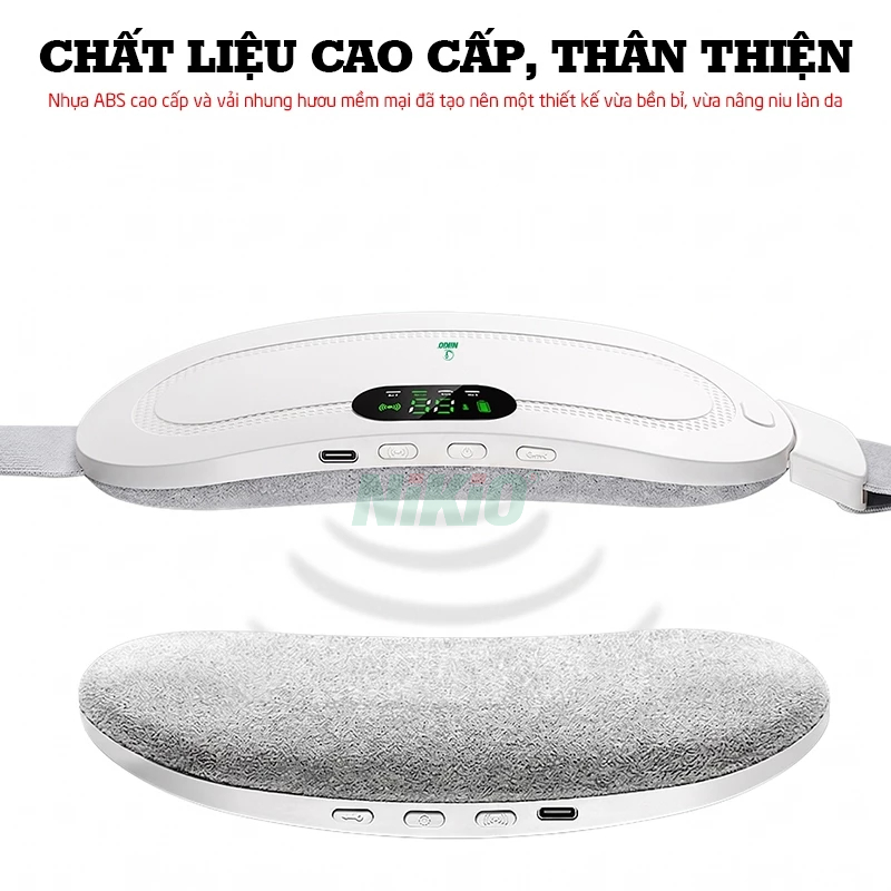 Đai chườm nóng massage bụng và lưng Nikio NK-162 - Giảm đau bụng kinh, quà cho bạn gái, cho mẹ