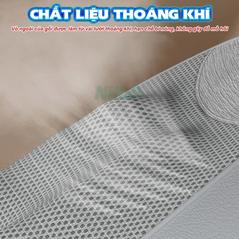 Gối Massage Lưng Đa Năng Nikio NK-137 - Pin Sạc, Con Lăn 6D Massage Thắt Lưng Chuyên Sâu