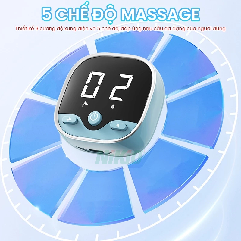 Máy massage cổ tay kết hợp băng quấn cố định Nikio XY-02 - Giải pháp bảo vệ cổ tay