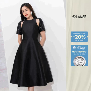 Đầm Dạ Hội Dáng Xòe Tay Cutout Đính Đá Thanh Lịch, Sang Trọng SHE'S BACK S63L22Q049