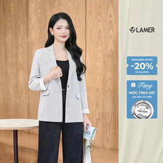 Áo Blazer Nữ Dáng Suông Dài Tay Áo Vest Nữ 2 Lớp Đứng Form VIEN TRAN O65B25T001