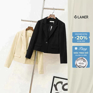 Áo Vest Lửng VIEN TRAN Cổ Bẻ Túi Cơi V65B22T034