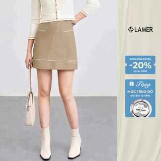 Chân Váy VIEN TRAN Dáng A Kẹp Lé Phối Màu V62R23Q002