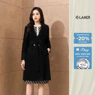 Áo Dạ LAMER Khâu Tay Dáng Dài Cao Cấp Túi Dọc L65W22T040
