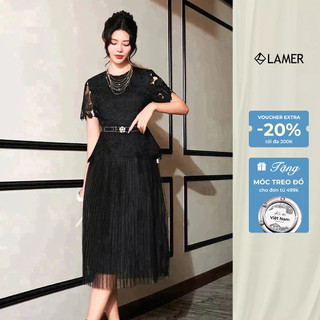 Đầm dạ hội ren phối lưới SHE'S BACK S63L23Q061