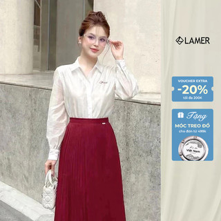 Áo Sơ Mi Nữ SHE'S BACK Lụa Tơ Nhật Bản Cao Cấp, Áo Công Sở Nữ Sang Trọng S61H24H001