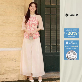 [LAMER X PHƯƠNG ANH ĐÀO] Quần Váy Ống Rộng Phủ Voan VIEN TRAN Quần Pháp Phục Suông Rộng V64W24Q020
