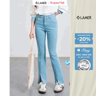 Quần Jean Ống Loe, Bổ Mảnh, Xẻ Trước VIEN TRAN V64J25Q001