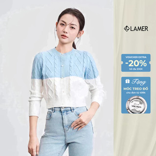 Áo Len Nữ Dáng Ngắn Phối 2 Màu LAMER V61W23T020