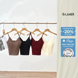 Áo 2 dây cổ tim đệm ngực thoáng khí MCHIC N61O25Q012
