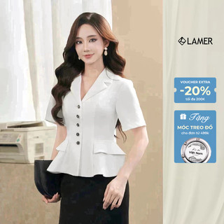 Áo Kiểu Nữ Peplum Dáng Ôm Áo Công Sở Thanh Lịch Sang Trọng LAMER L65D25Q008