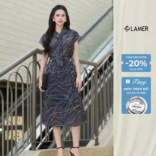 Áo Kiểu Nữ Dáng Suông Cổ Nơ Phối Chân Váy Dáng Xoè LAMER L61B25H025 L62L25H003