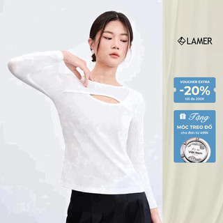 Áo len thun VIEN TRAN cutout xẻ trên ngực cách điệu V61B24Q043