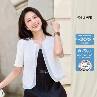 Áo Vest 2 Lớp Dáng Suông Tay Lỡ Phối Voan VIEN TRAN L65B24Q017