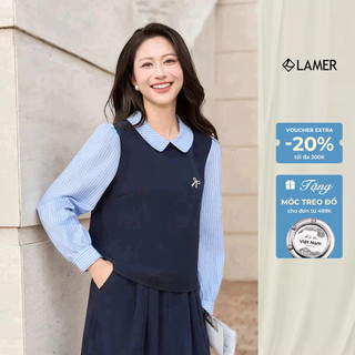 Áo Sơ Mi Dài Tay Phối Cổ Sen Lamer O61B25Q011