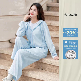 Áo khoác gió mũ rút gấu phối Quần gió cạp chun gấu LAMER O65I25T007  O64O25T001