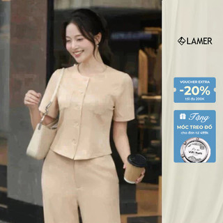 Áo Kiểu Nữ Croptop Cổ Tròn Tay Ngắn O65D25Q008