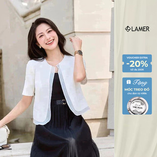 Áo Vest 2 Lớp Dáng Suông Tay Lỡ Phối Voan LAMER L65B24Q017