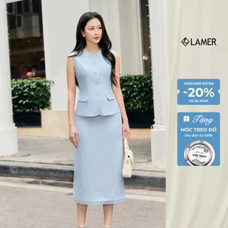 Áo Gile Nữ Cổ Tròn Dáng Ôm Áo Sát Nách Nữ Công Sở VIEN TRAN V65G25H002