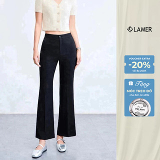 Quần Nữ Ống Loe Túi Chéo VIEN TRAN Quần Công Sở Nữ Thanh Lịch V64T24Q007