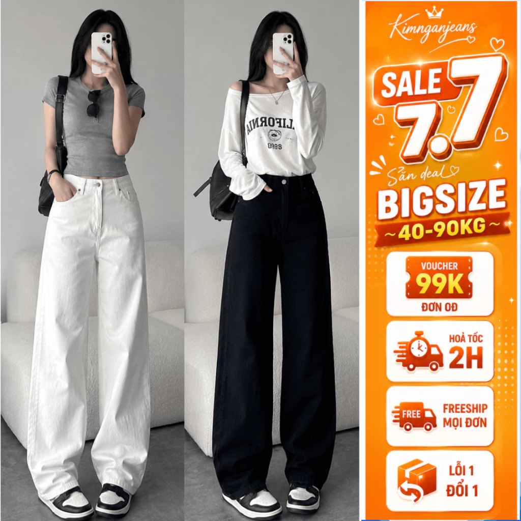 Quần Kaki Nữ Bigsize 40-90kg Ống Suông Lưng Cao, Quần Dài Nữ Che Khuyết Điểm Vòng 2 và Vòng 3 MS106