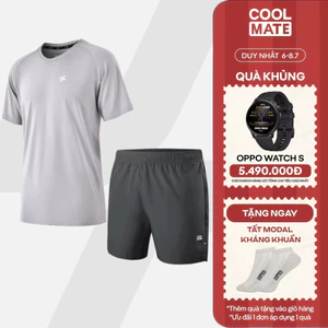 Set thể thao Gym Pickleball Áo thun Training Seamless Body Mapping Quần 5inch Essential Coolmate